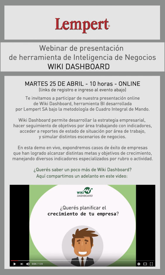 Webinar Wiki Dashboard