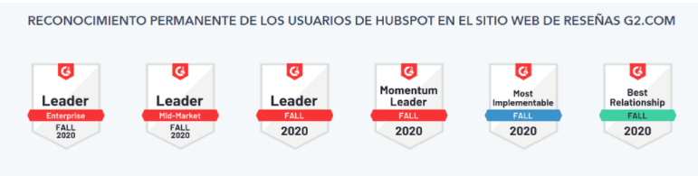 Reseña HubSpot G2.com